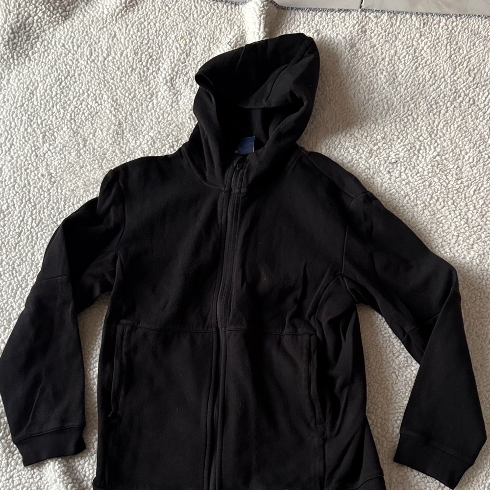 Gap fit active black zip up hoodie